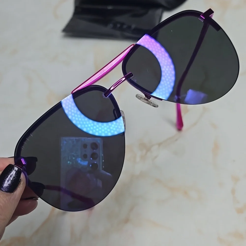 Diff Tahoe Aviator Mirror Pink Purple